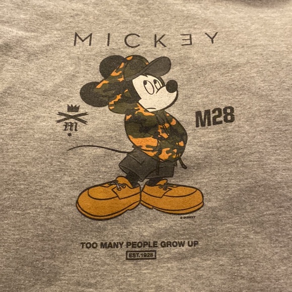 Neff gray Mickey Mouse “mickey” hoodie. Size large polyester cotton blend. - Picture 4 of 6